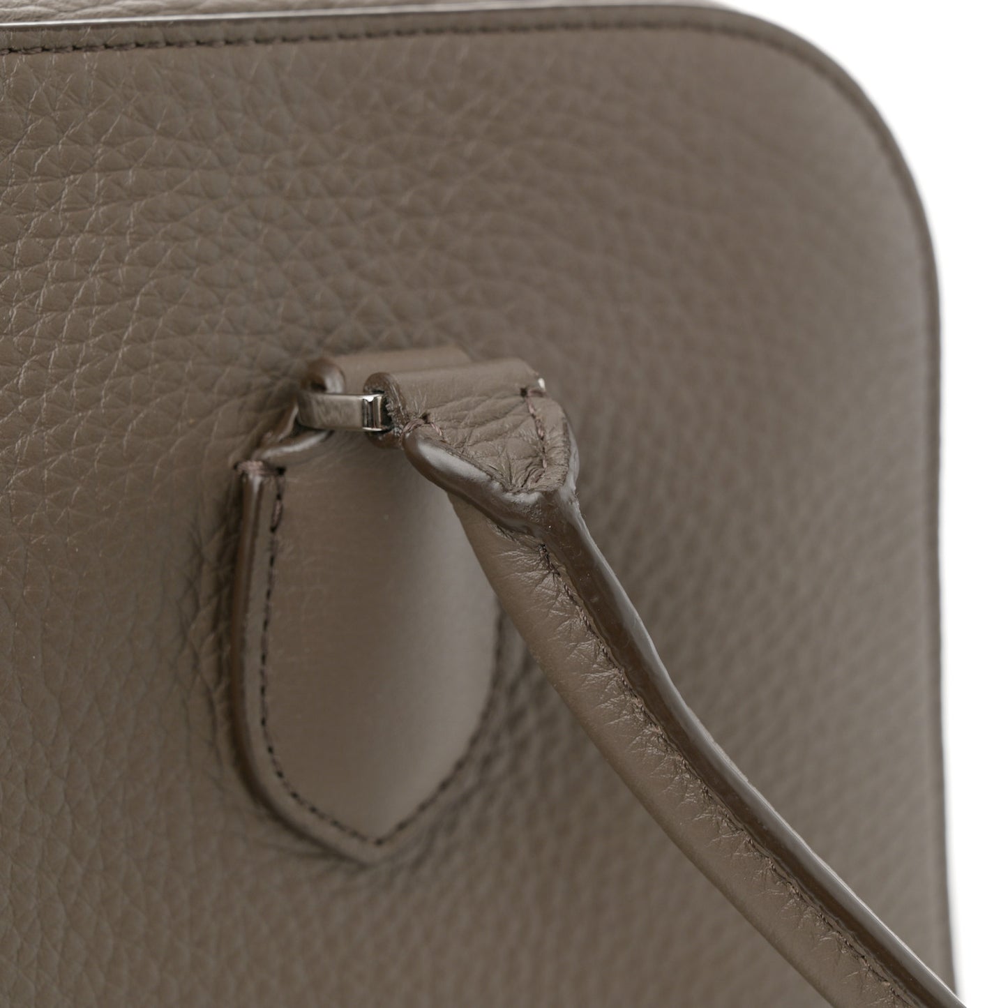 Grained Calfskin EW Bowling Bag Elephant