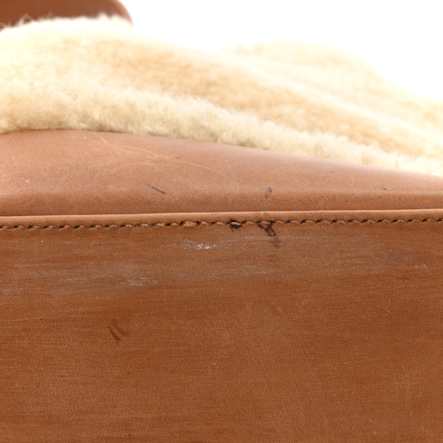 Saint Laurent Shearling Calfskin Small Emmanuelle Bucket Bag Natural Beige 16 of 18