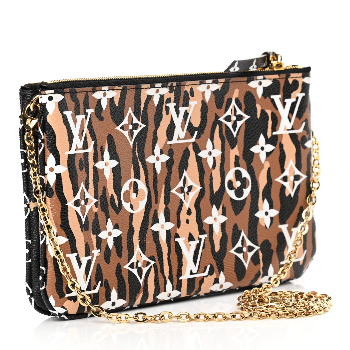 Monogram Giant Jungle Pochette Double Zip Black