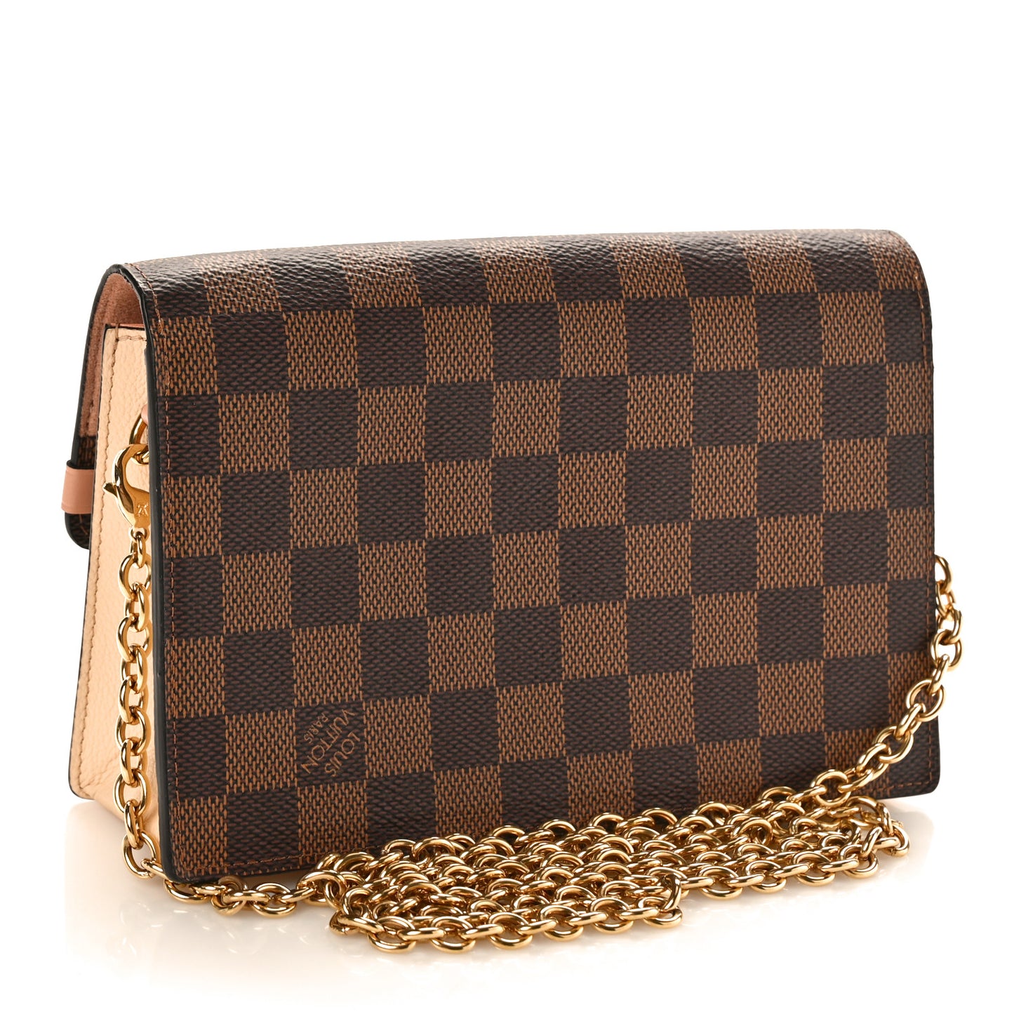 Damier Ebene Vavin Chain Wallet Creme