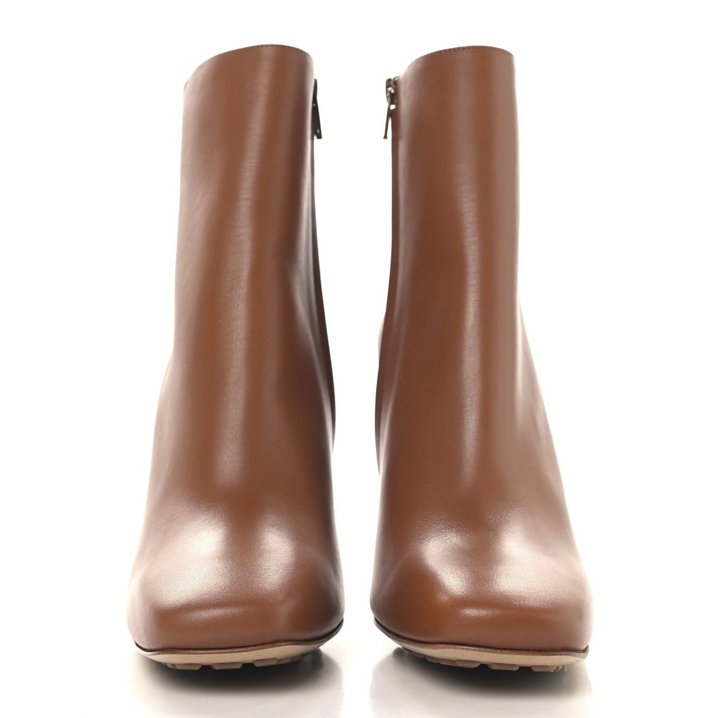 Calfskin Knot Ankle Boots 40 Wood