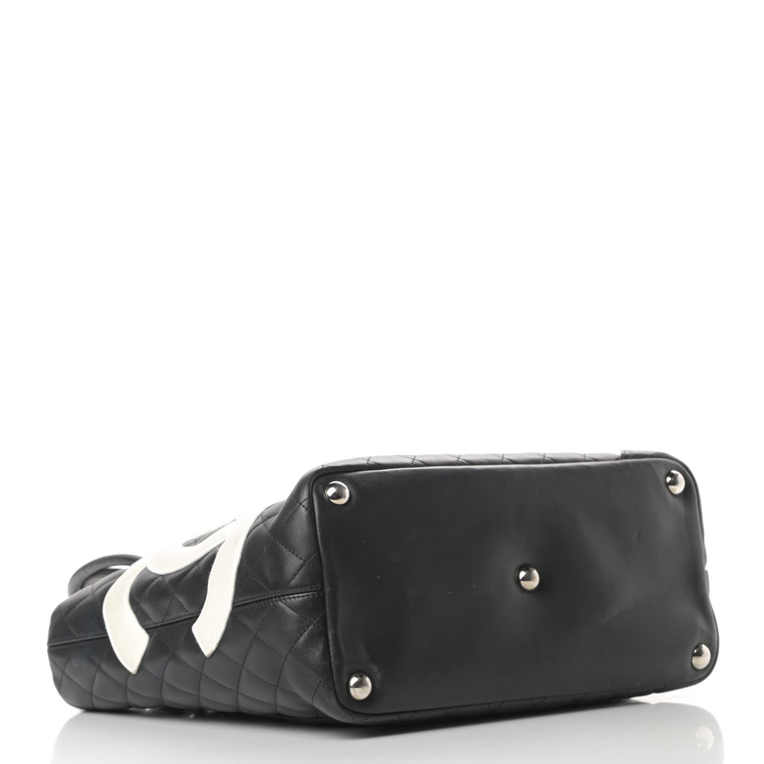 Chanel Calfskin Quilted Large Cambon Tote Black White 4 of 18