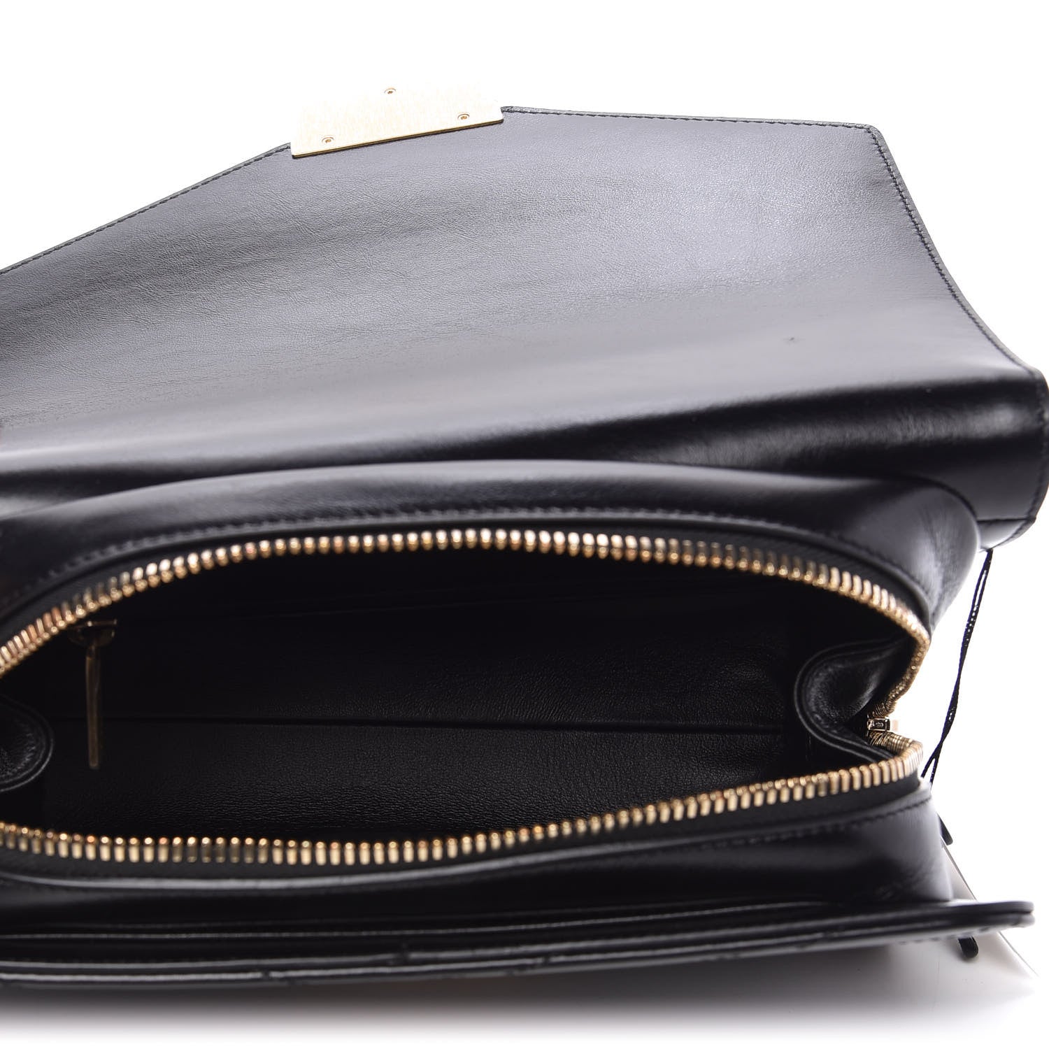 Chanel Calfskin Chevron Quilted Medal Flap Black 5 of 10