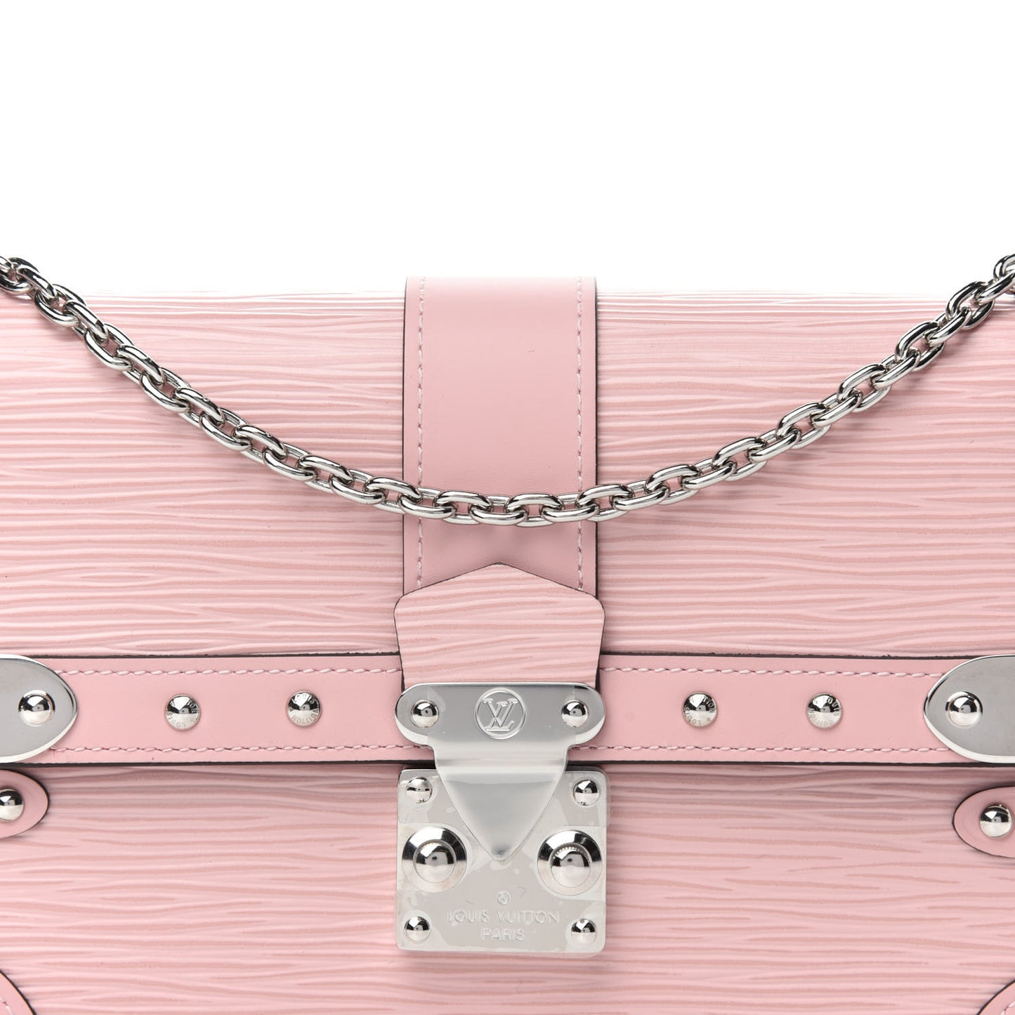 Epi Trunk Chain Wallet Rose Ballerine