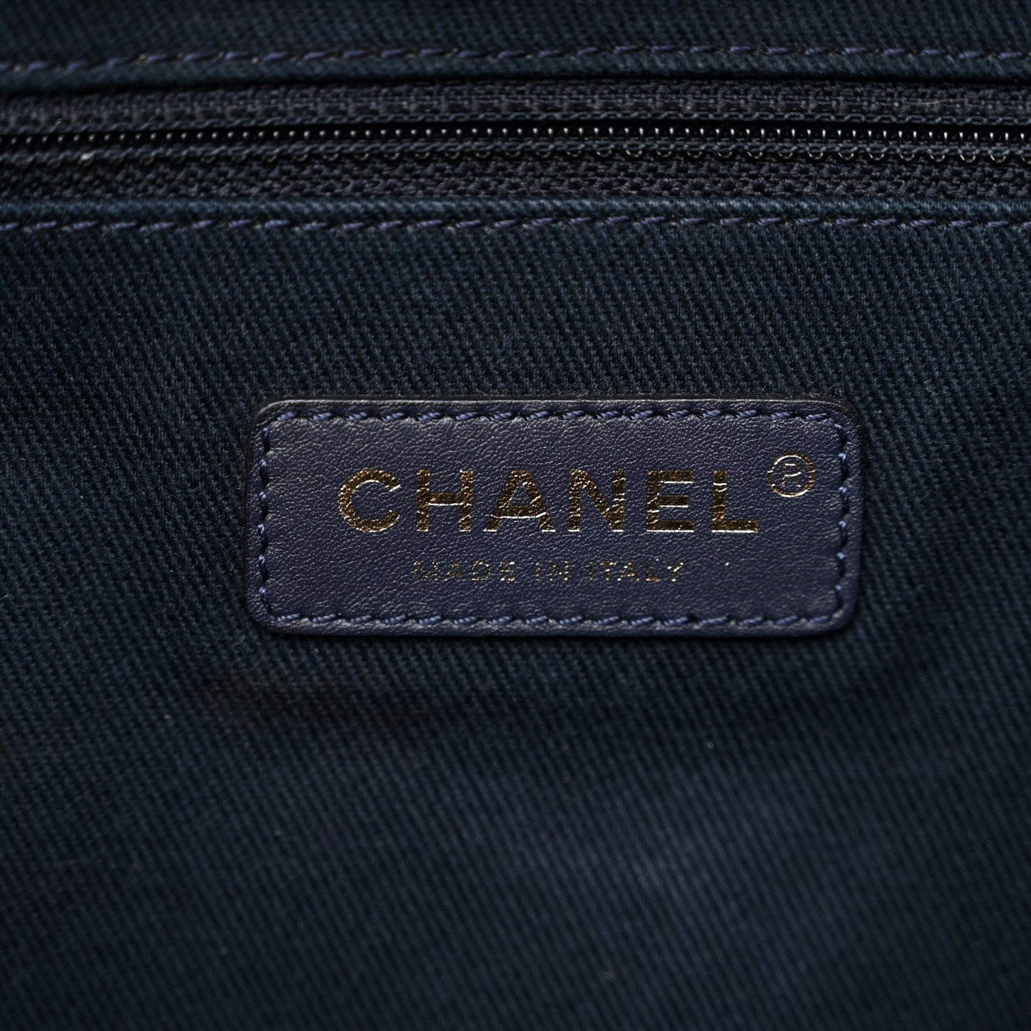 Denim Large Deauville Tote Navy Dark Blue