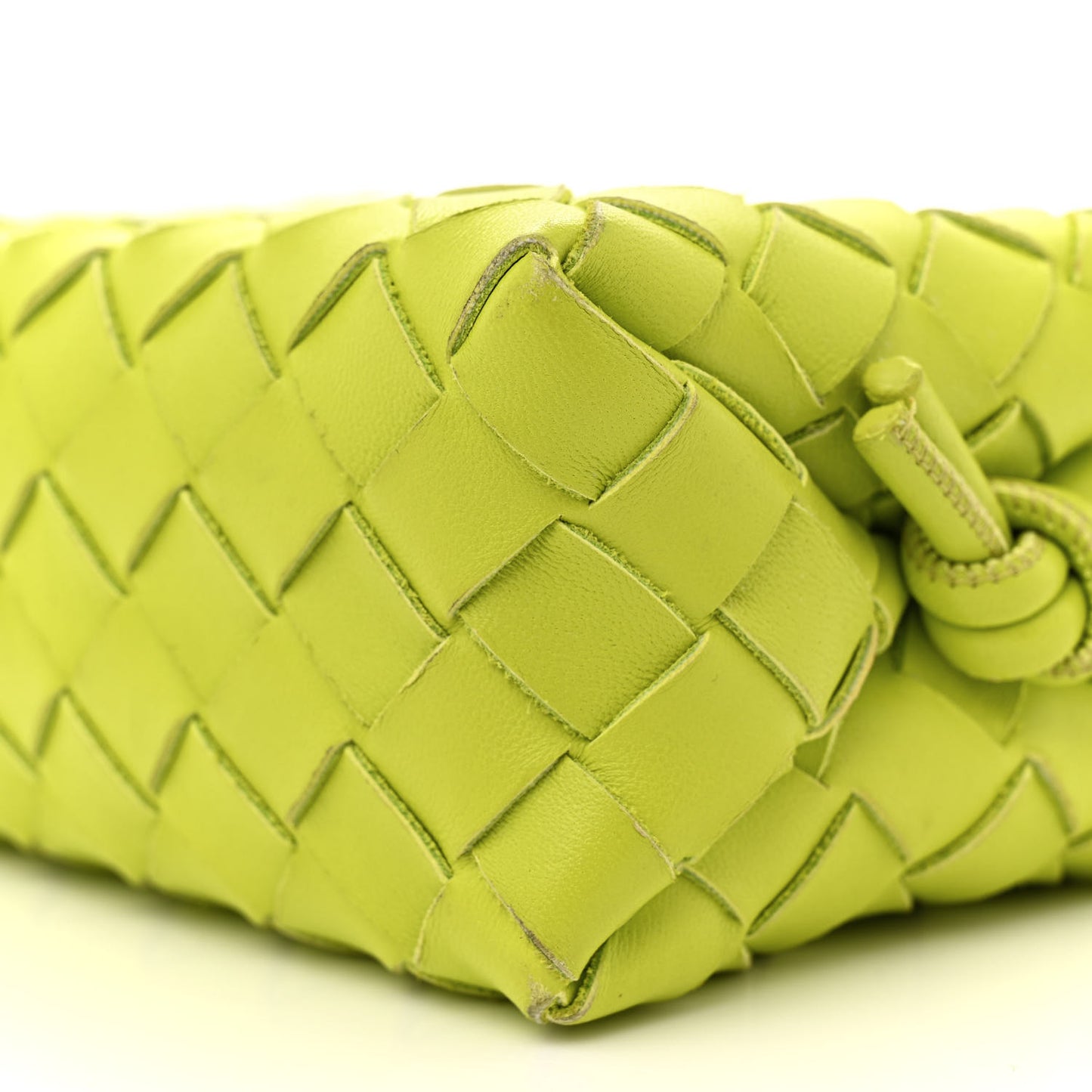 Nappa Intrecciato Mini Loop Camera Bag Acid Kiwi