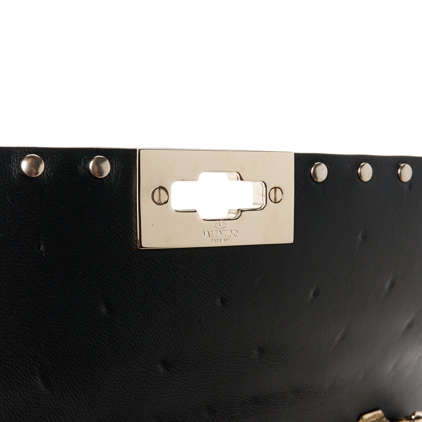 Metallic Nappa Rockstud Spike Wallet on Chain Mekong