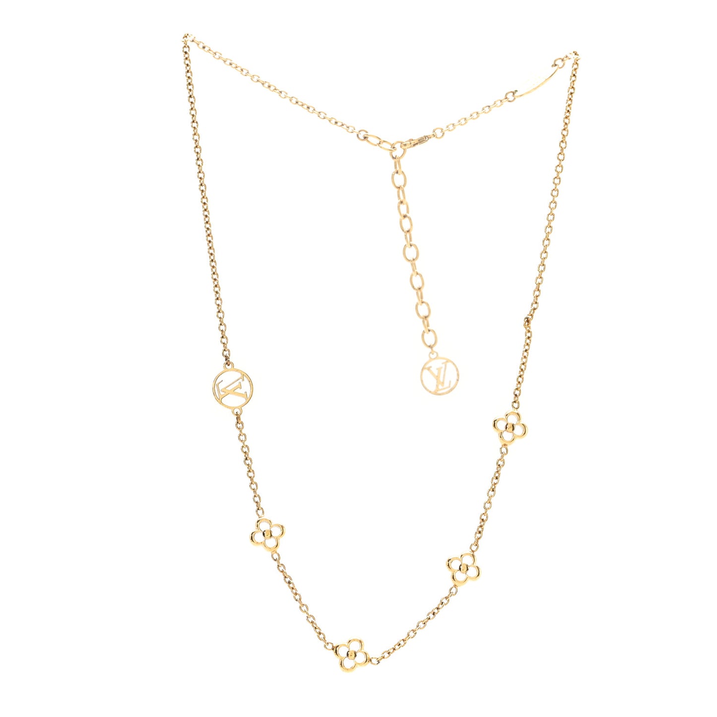 Metal Flowerful Choker Necklace Gold