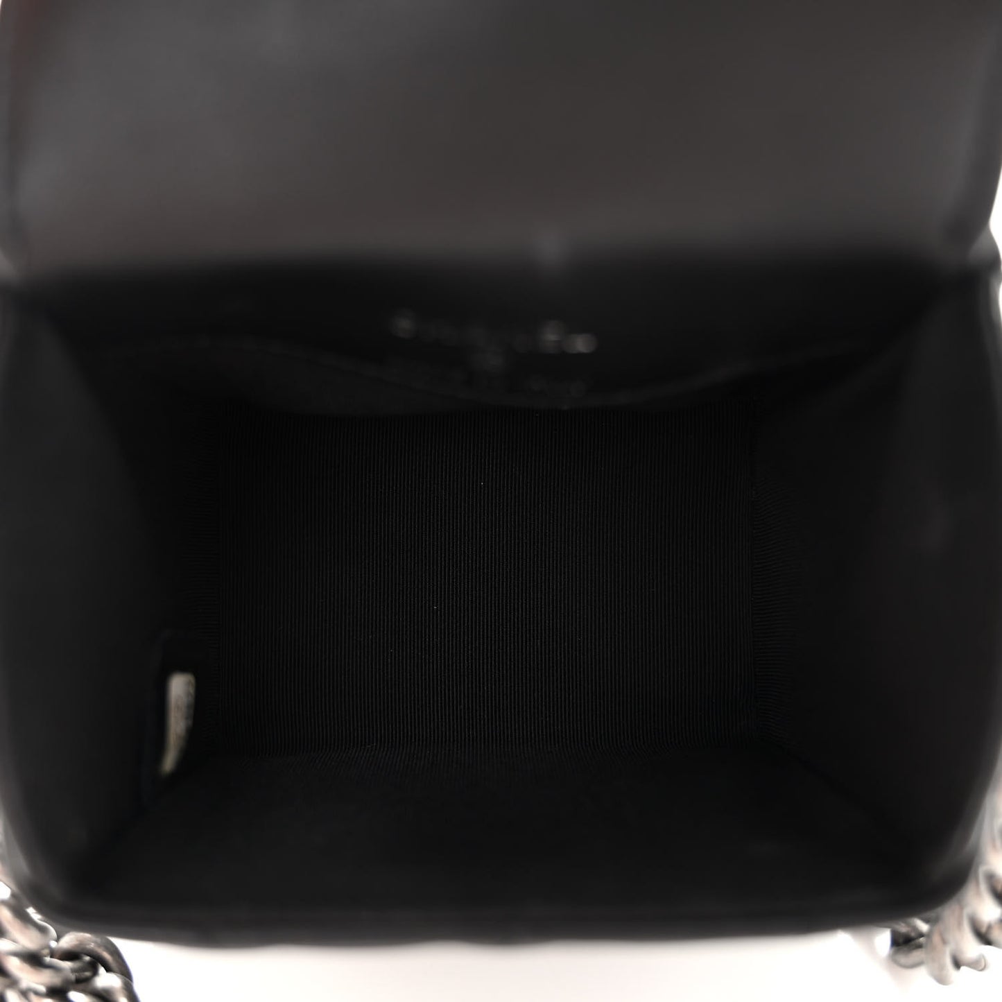 Lambskin Quilted Trunk Bag Black