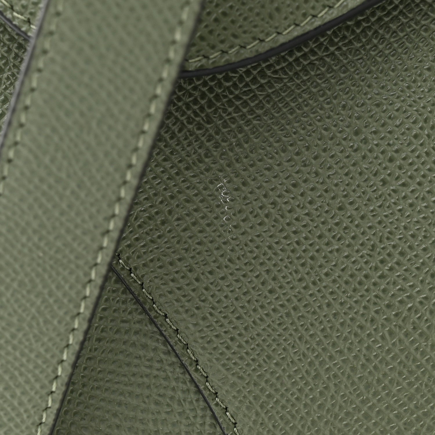 Christian Dior Grained Calfskin Saddle Bag With Strap Sage 12 of 14