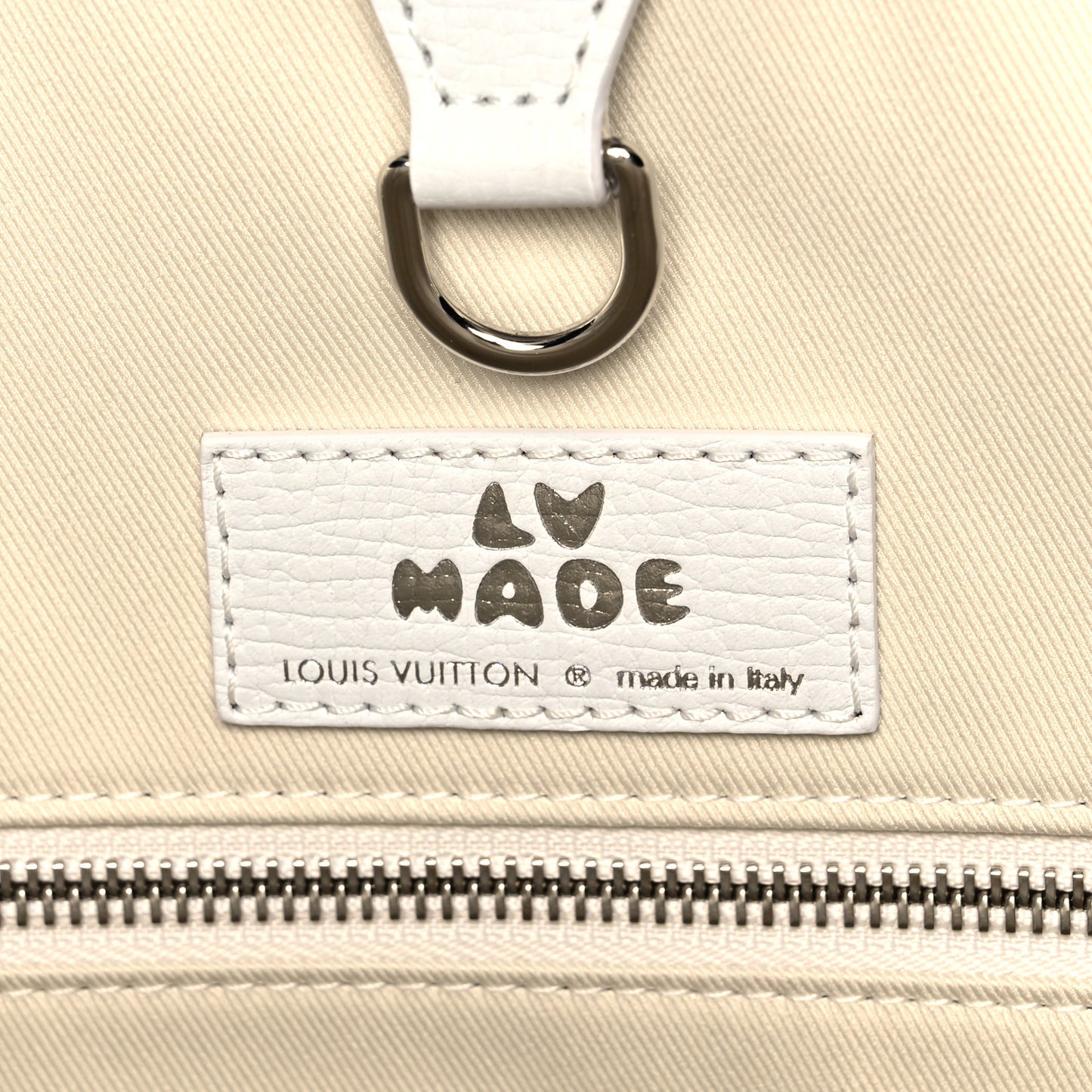 X NIGO Calfskin Tiger Journey Tote White