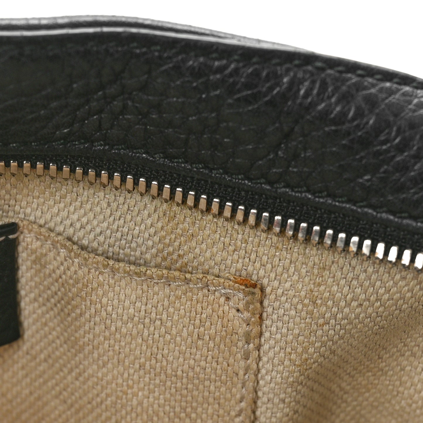 Pebbled Calfskin Studded Small Soho Disco Bag Black