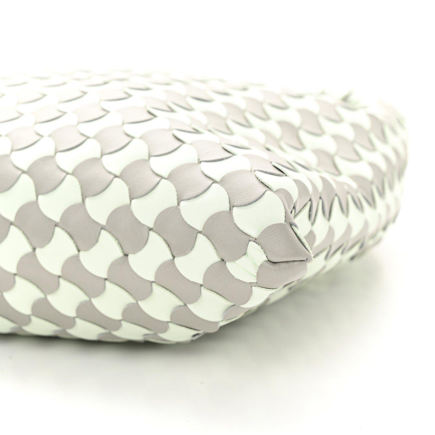 Calfskin Intrecciato Small Hop Agate Glacier