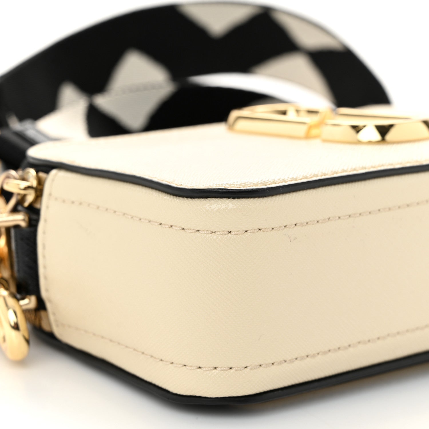 Marc Jacobs Saffiano Small Snapshot Camera Bag Cloud White Multicolor 10 of 12