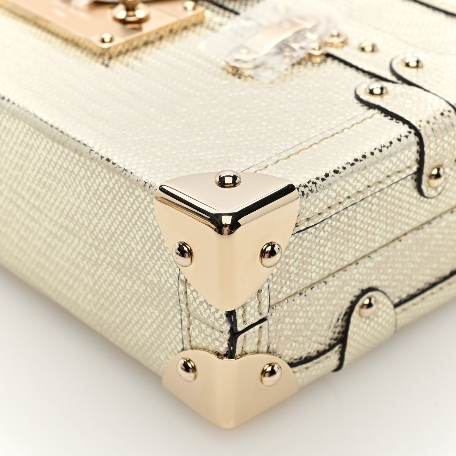 Louis Vuitton Metallic Lizard Petite Malle Silver 9 of 9