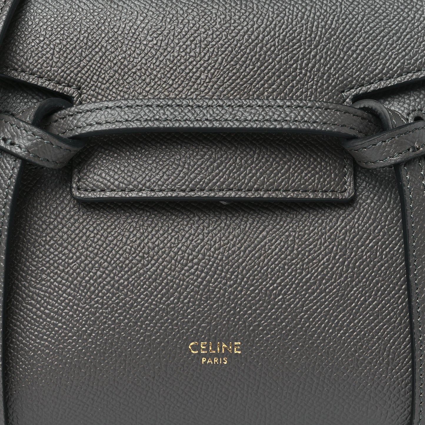 Grained Calfskin Pico Belt Bag Grey