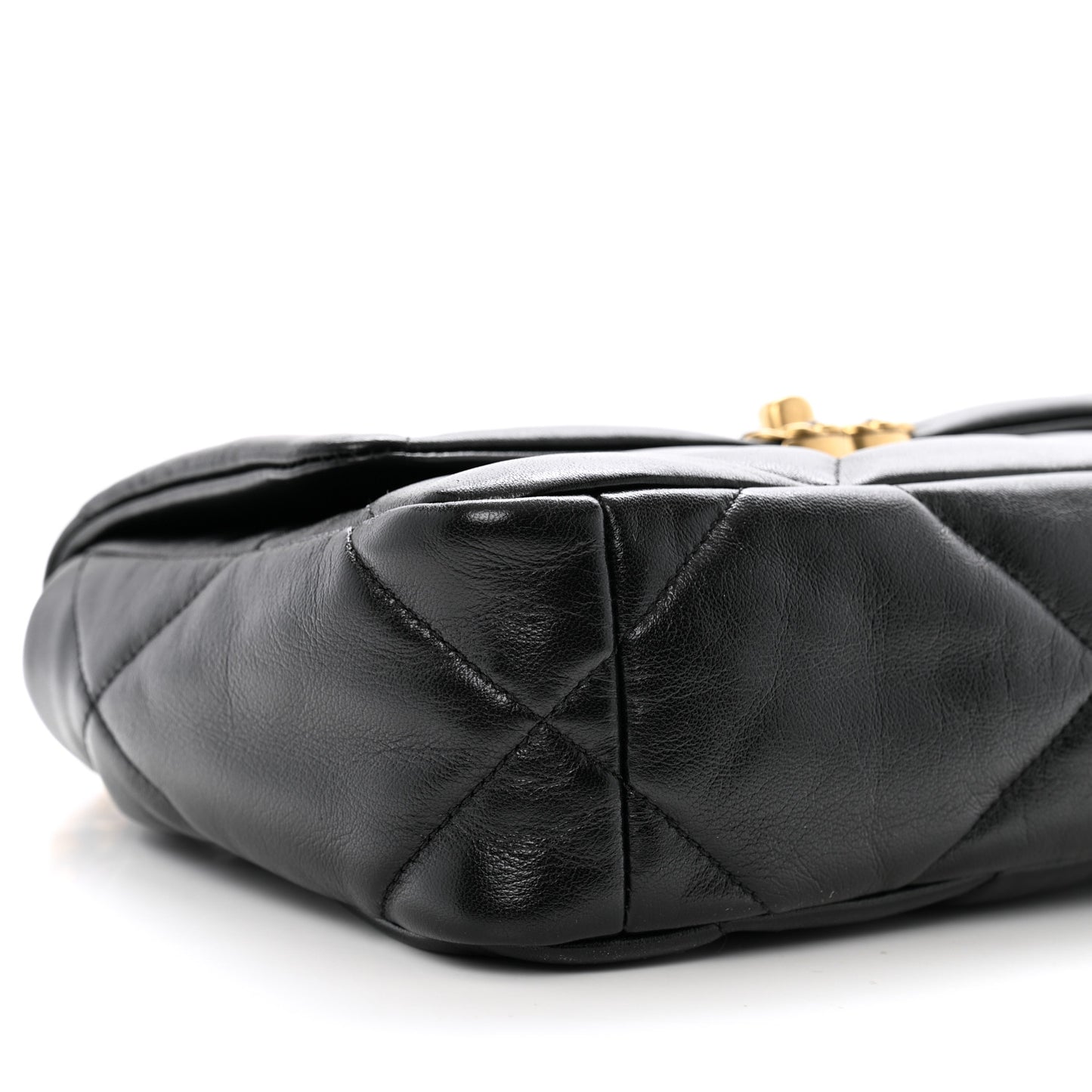 Lambskin Quilted Medium Chanel 19 Flap Black
