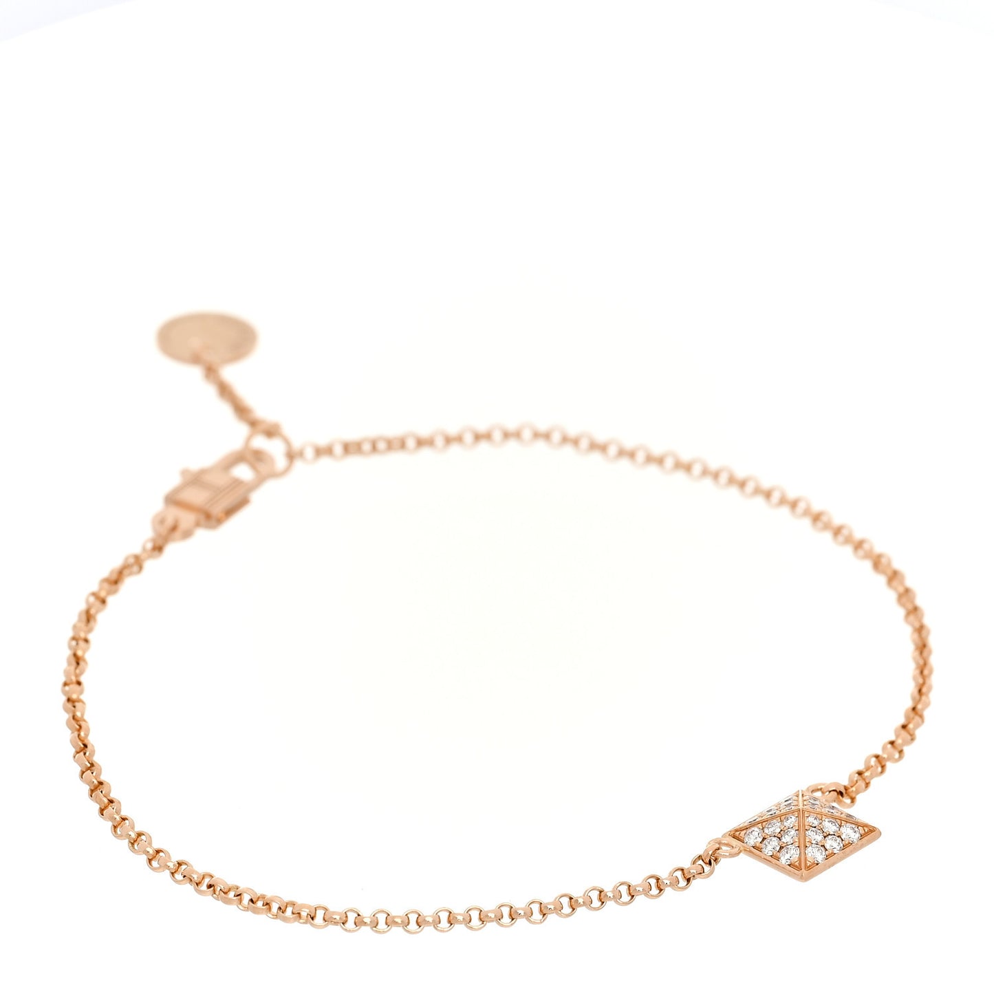 18K Rose Gold Diamond Clou d'H Bracelet