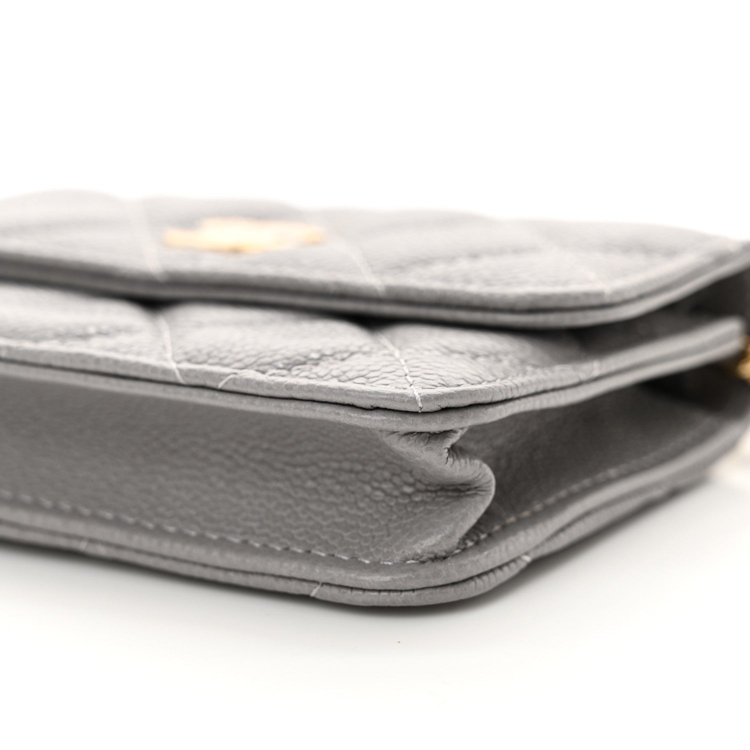 Chanel Caviar Quilted Miss Coco Clutch With Chain Grey 11 of 12