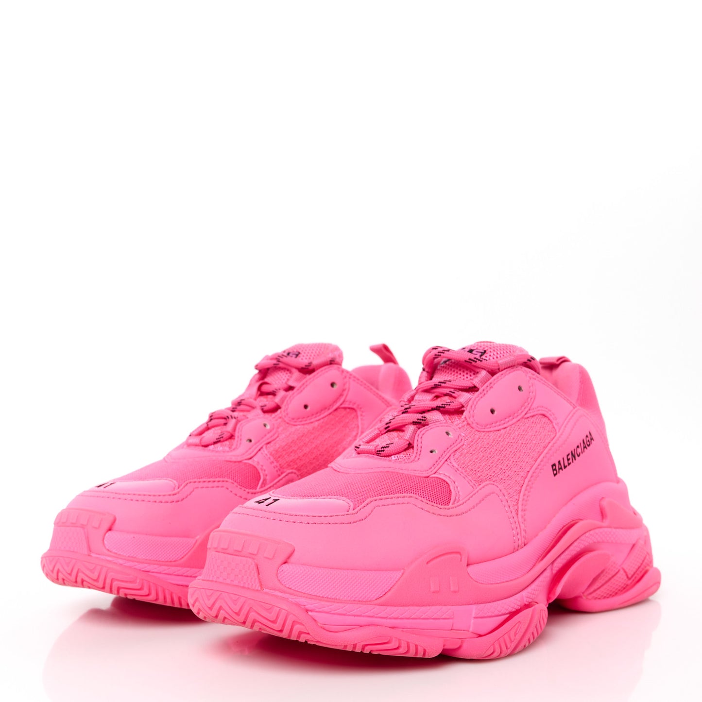 Fabric Mesh Womens Triple S Sneakers 41 Pink