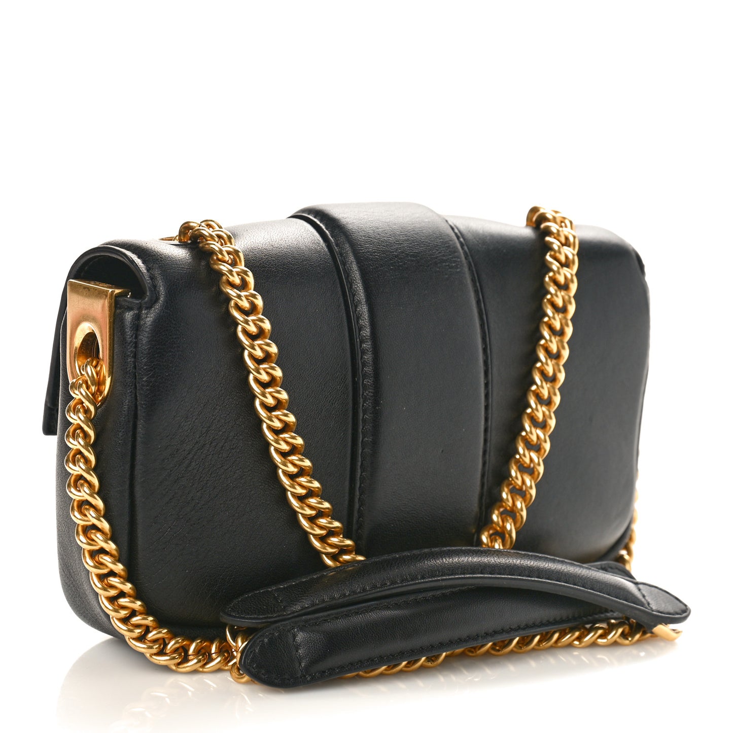Nappa Apolo Mini Chain Baguette Black