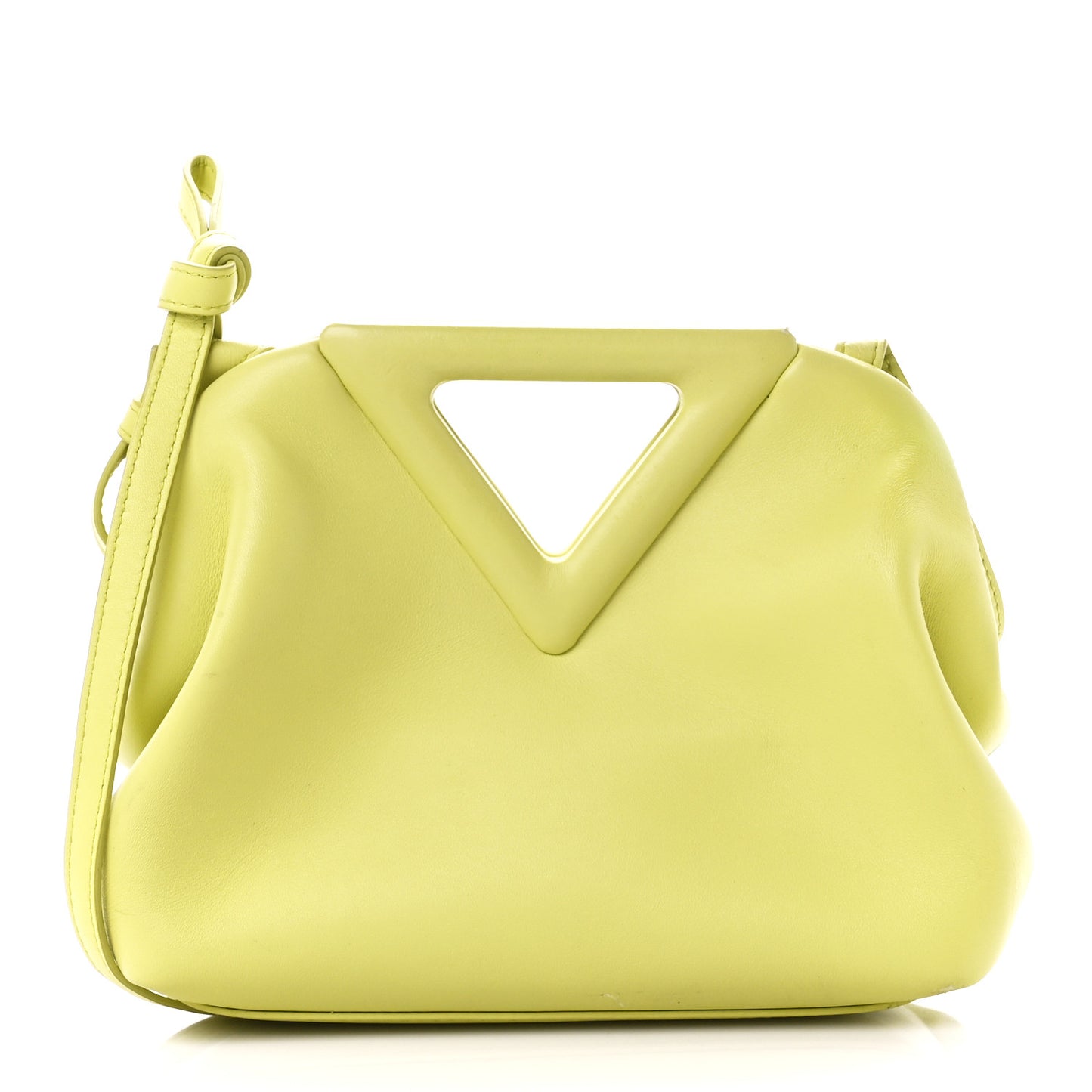 Calfskin Small The Point Triangle Bag Seagrass
