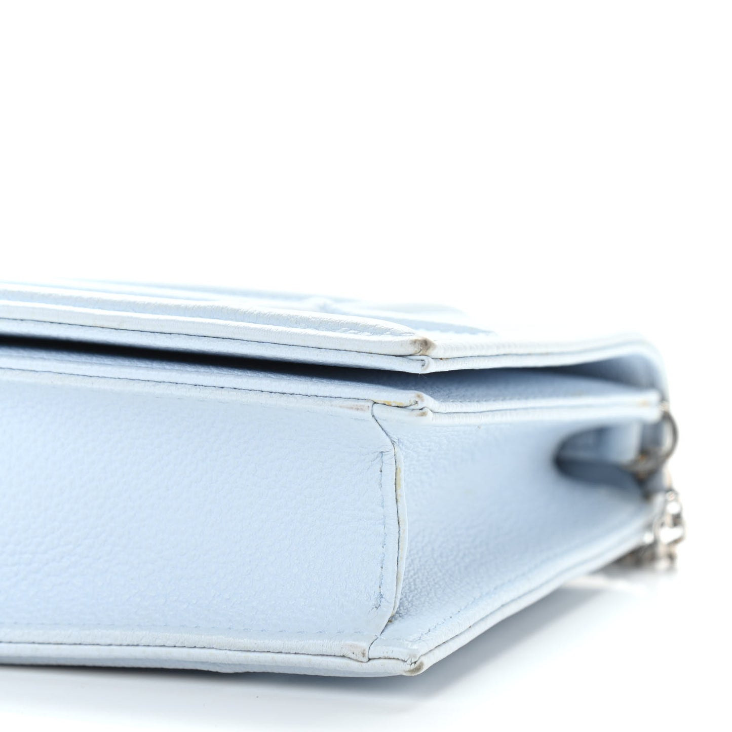 Calfskin Large Diorama Croisiere Chain Wallet Light Blue