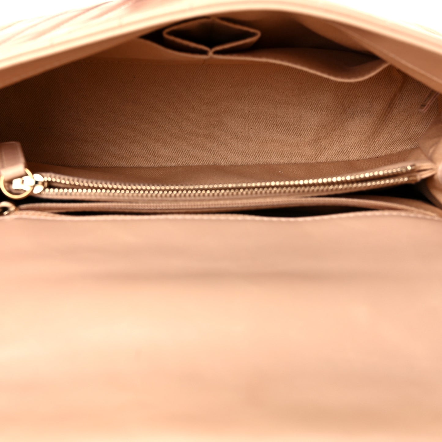 Calfskin Chevron Quilted Medium Coco Handle Flap Beige