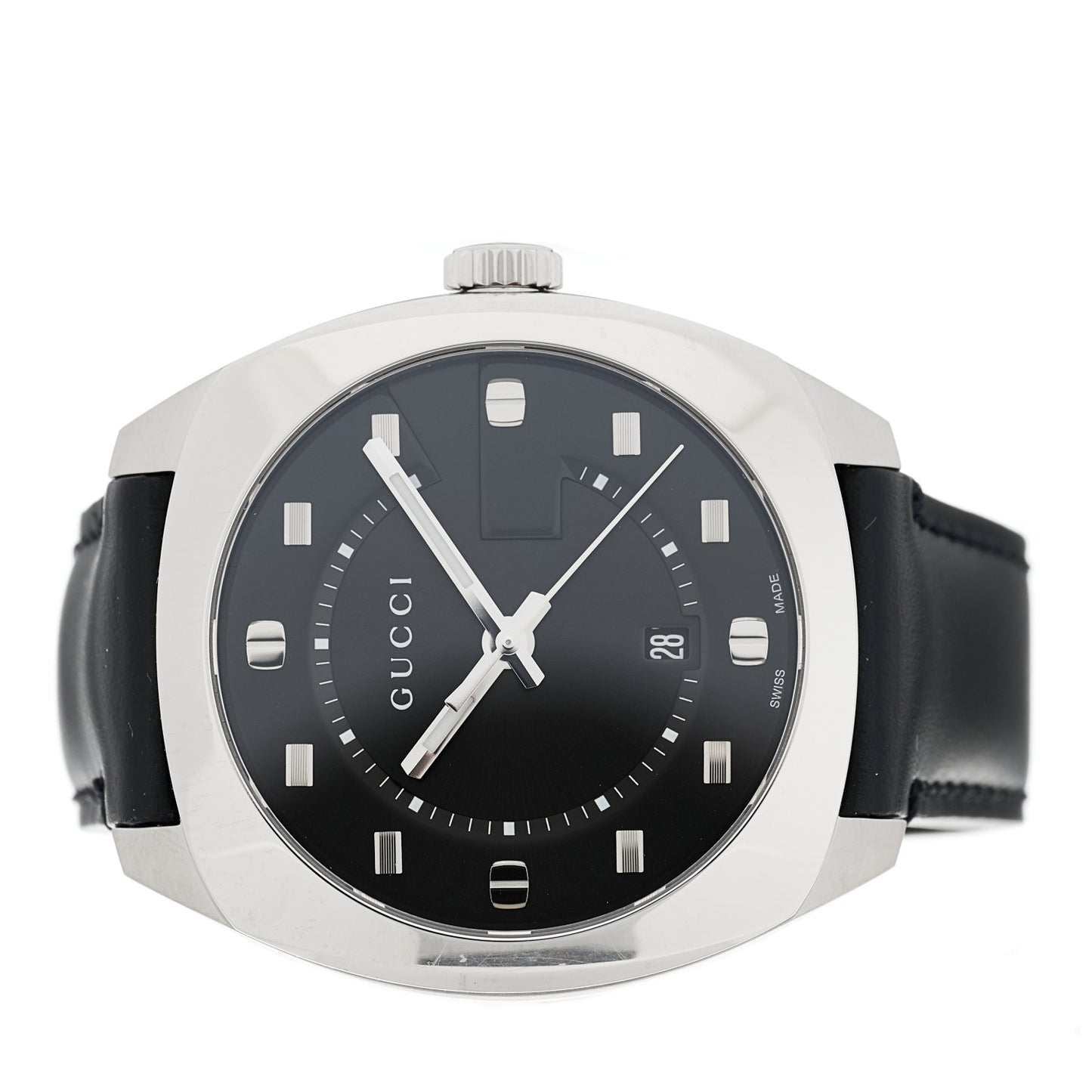 Stainless Steel Calfskin 40mm GG2570 Quartz Watch Black