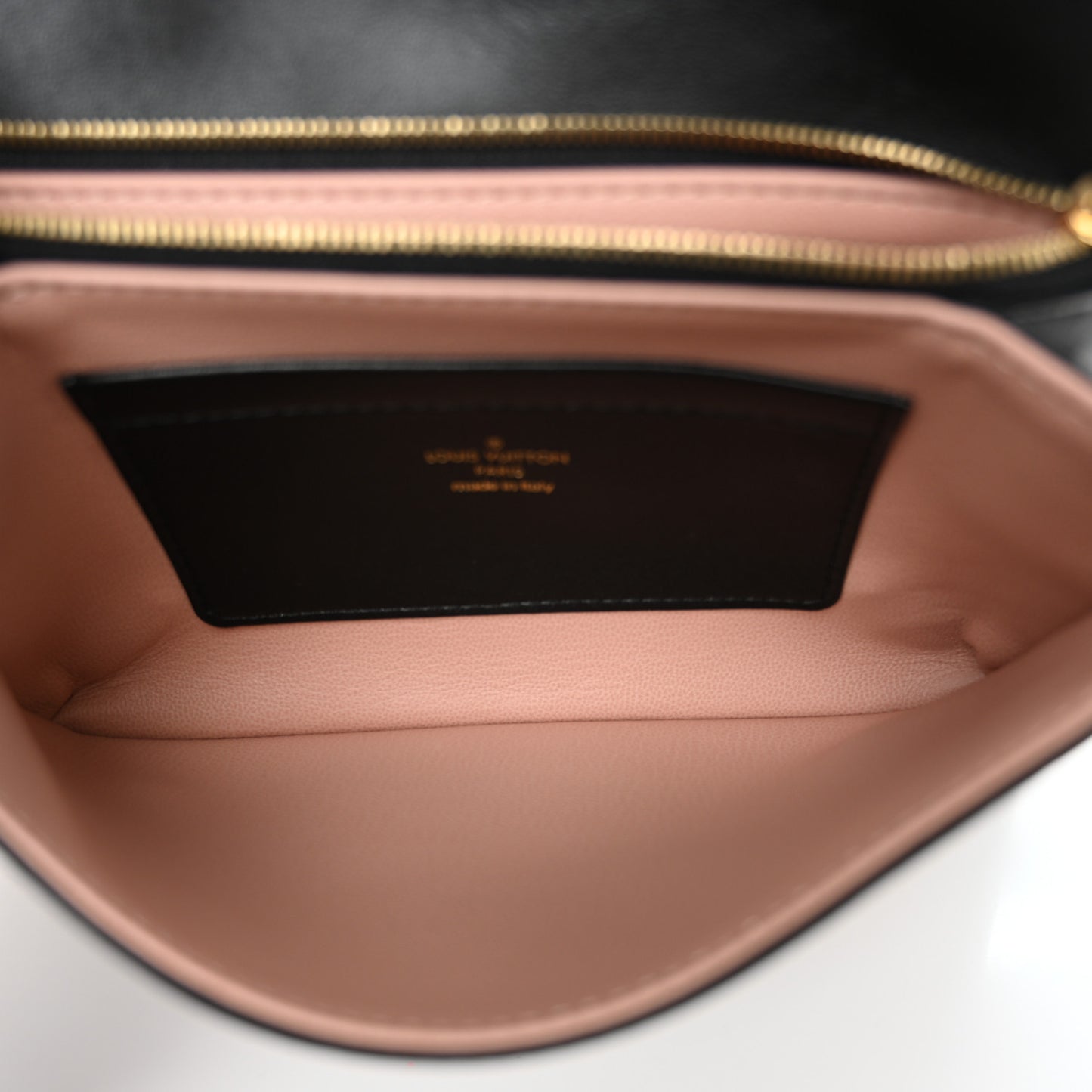 Lambskin Embossed Monogram Pochette Coussin Black
