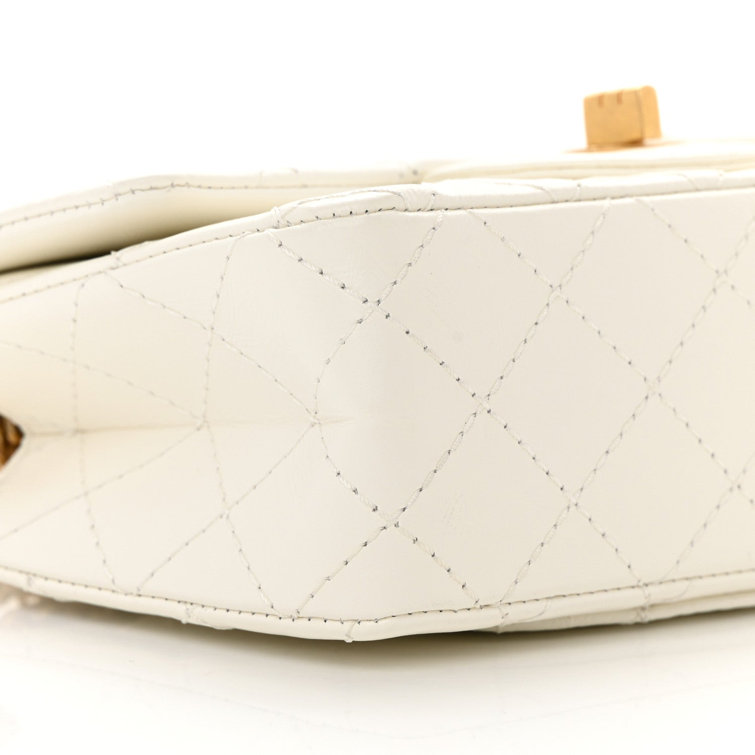Chanel Aged Calfskin Quilted 2.55 Reissue Mini Flap White 9 of 12
