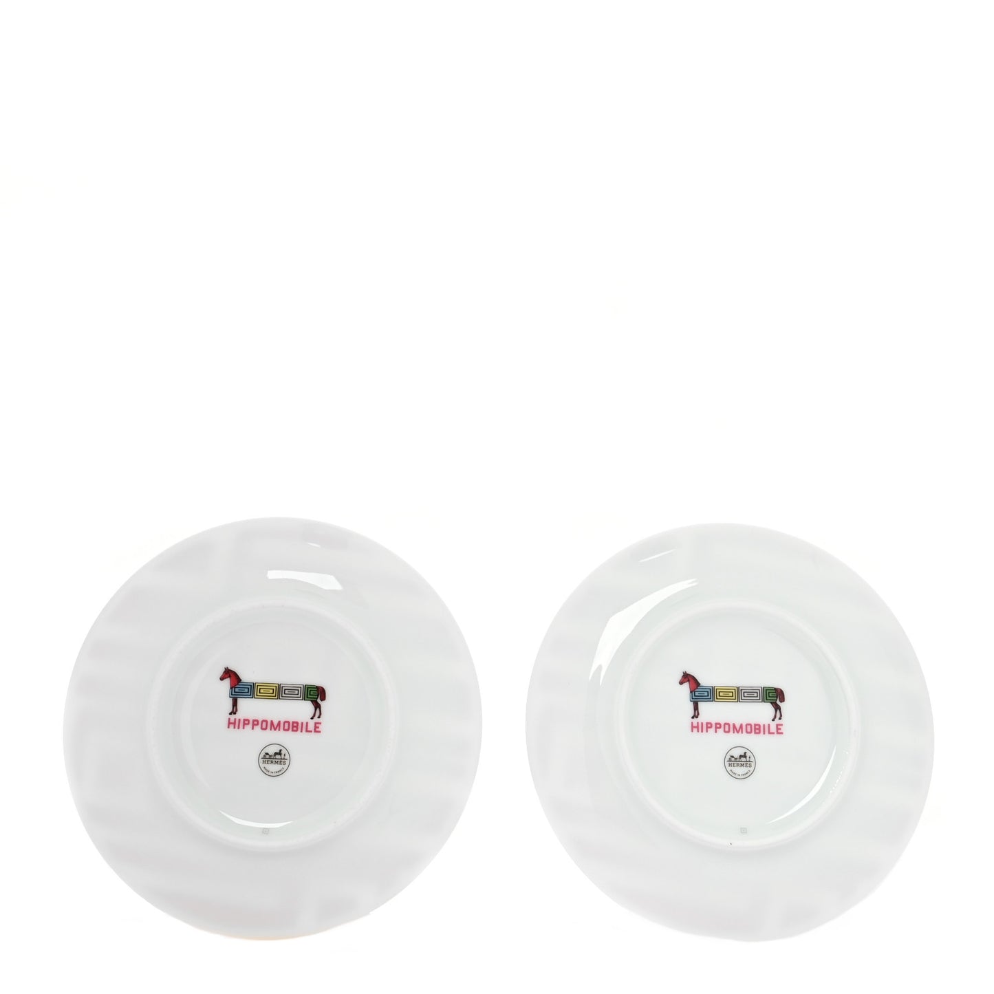 Porcelain Hippomobile Dessert Plate Set of 2