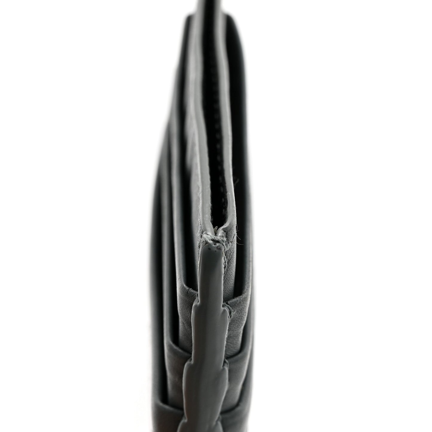 Nappa Intrecciato Card Holder Ardoise