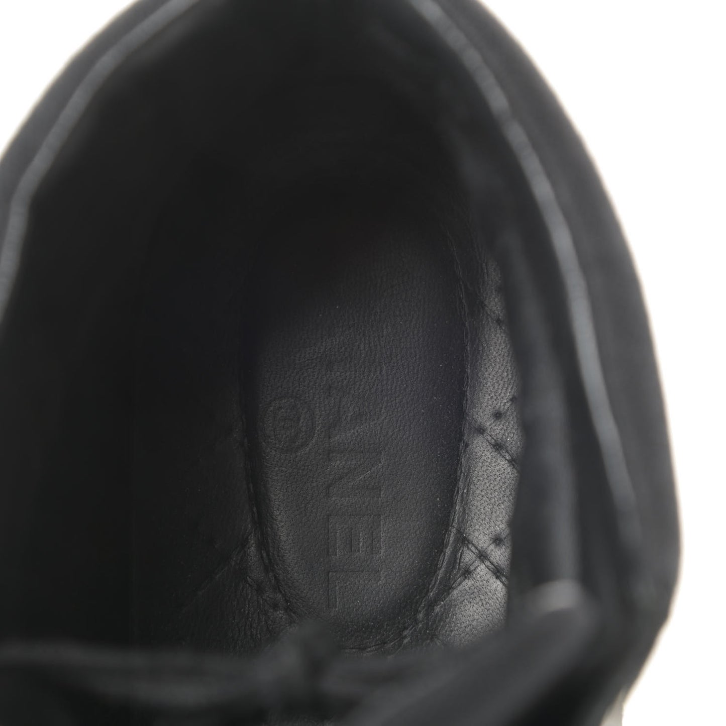 Toile Suede Calfskin Mens High Top Sneakers 43 Black