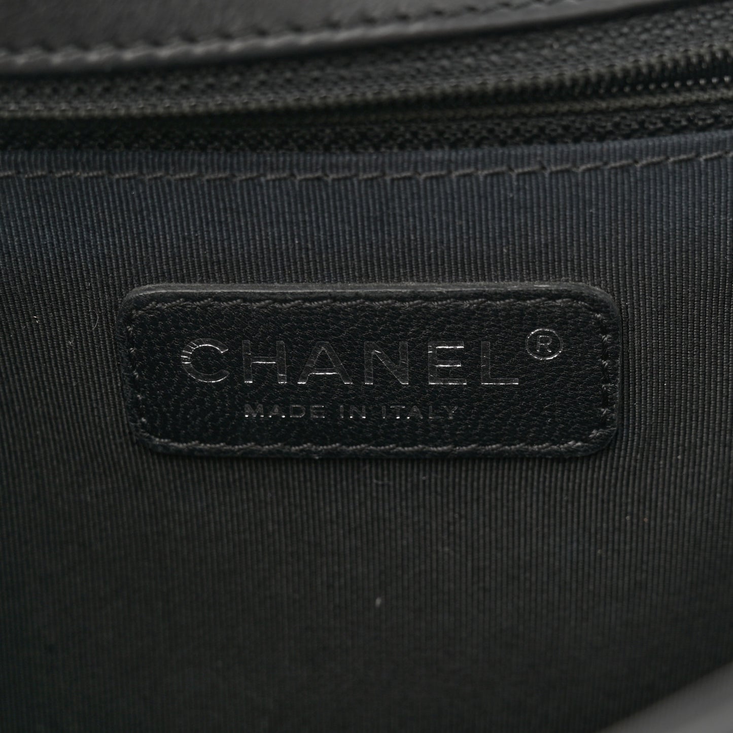 Calfskin Quilted Large Boy Flap Black