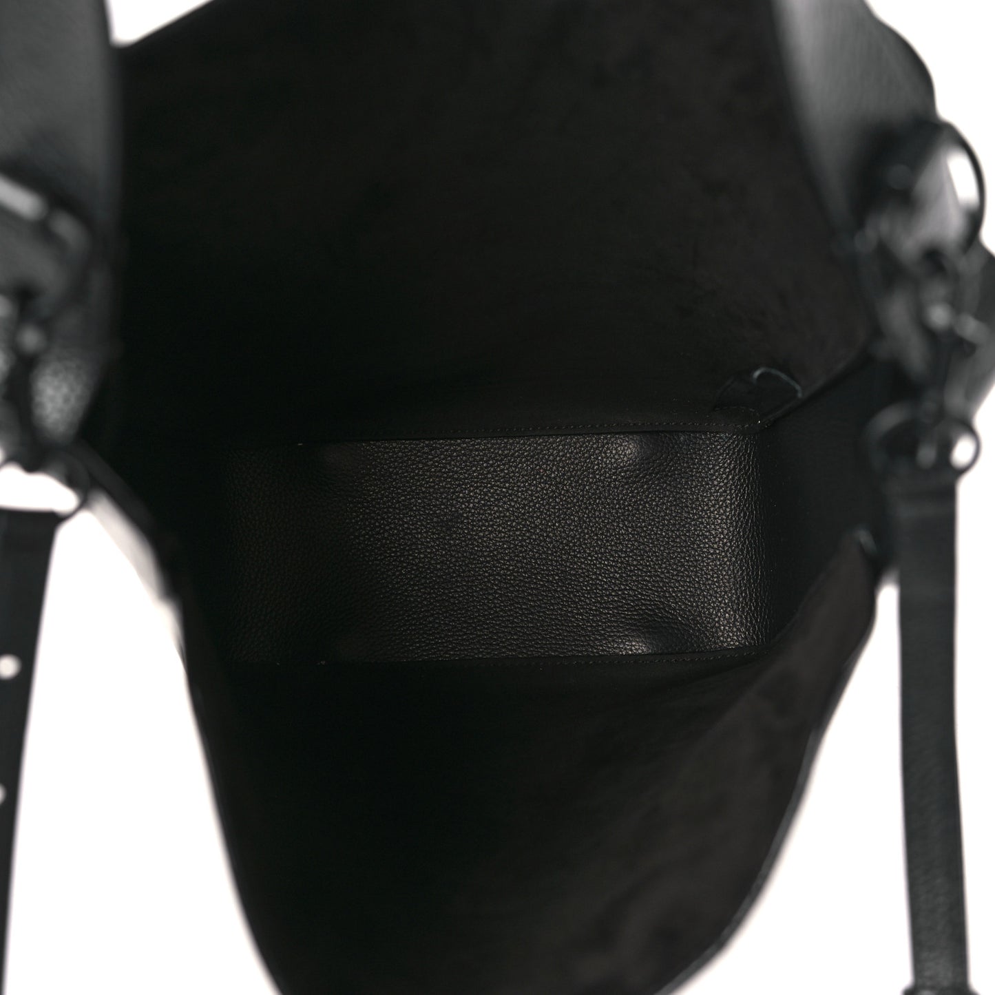 Calfskin Logo Embossed Small Tool 2.0 North-South Tote Black