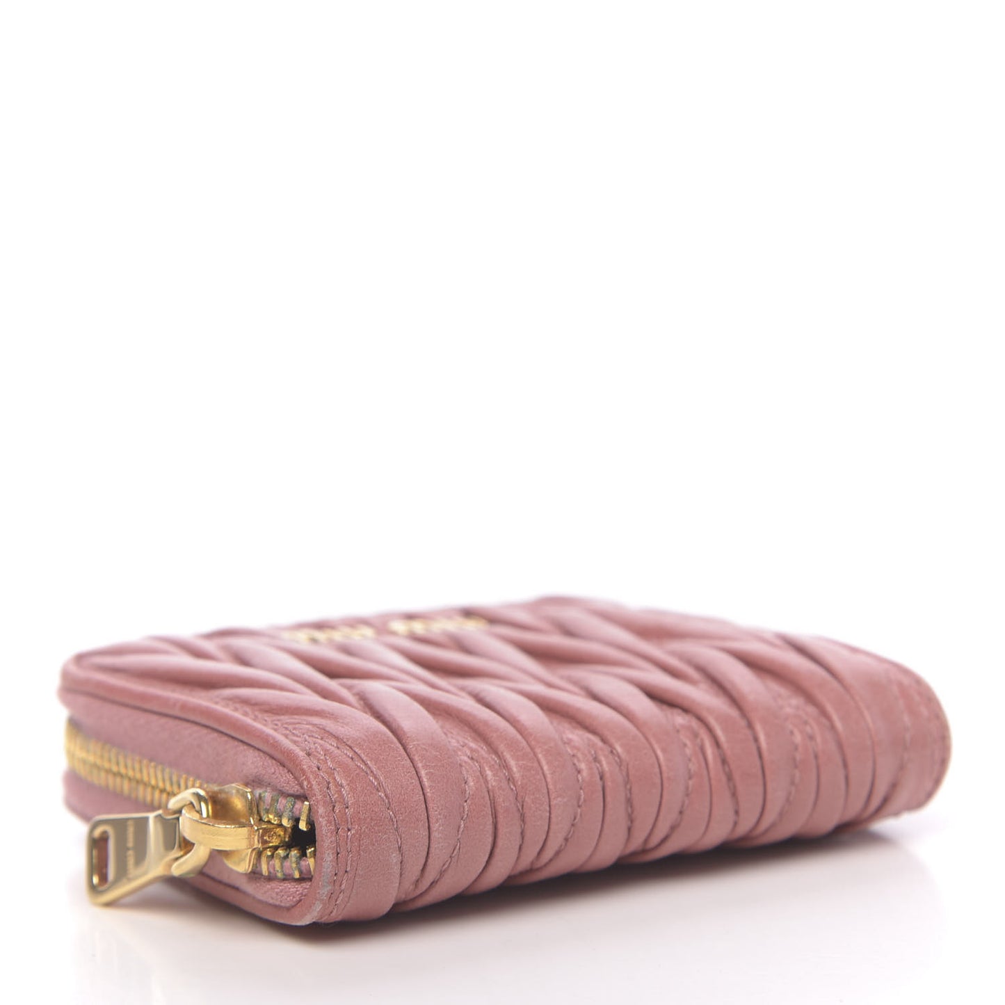 Nappa Matelasse Zip Around Compact Wallet Loto