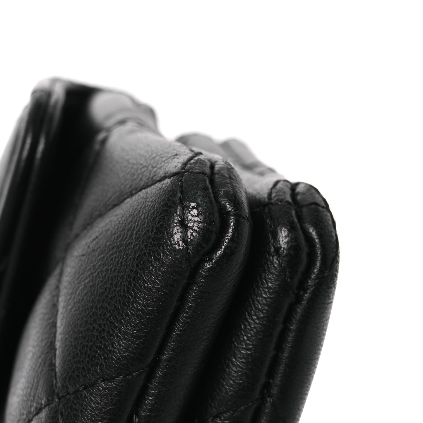 Lambskin Quilted Coin Purse Black