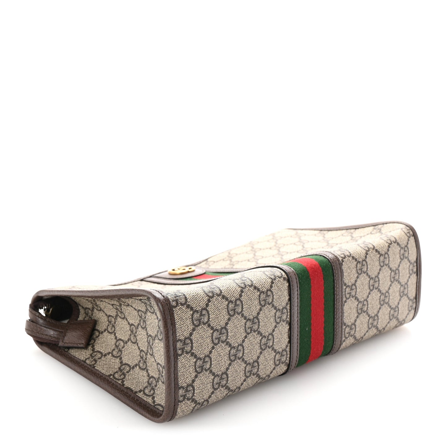 GG Supreme Monogram Web Ophidia GG Toiletry Case Beige New Acero
