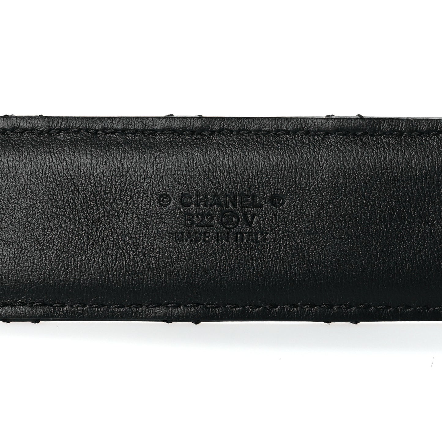 Lambskin Quilted CC Chain Belt 75 30 Black