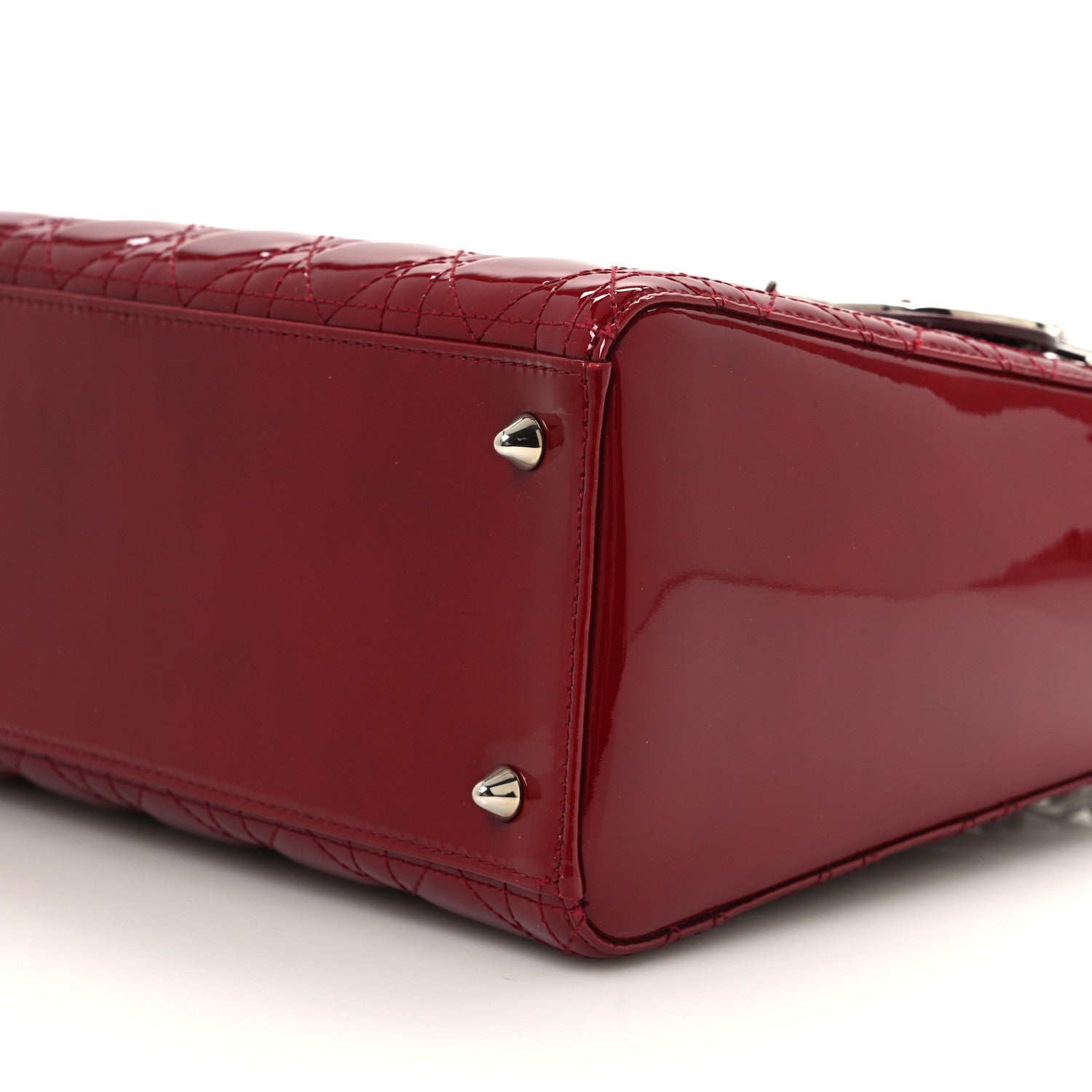 Christian Dior Patent Cannage Medium Lady Dior Red 10 of 10