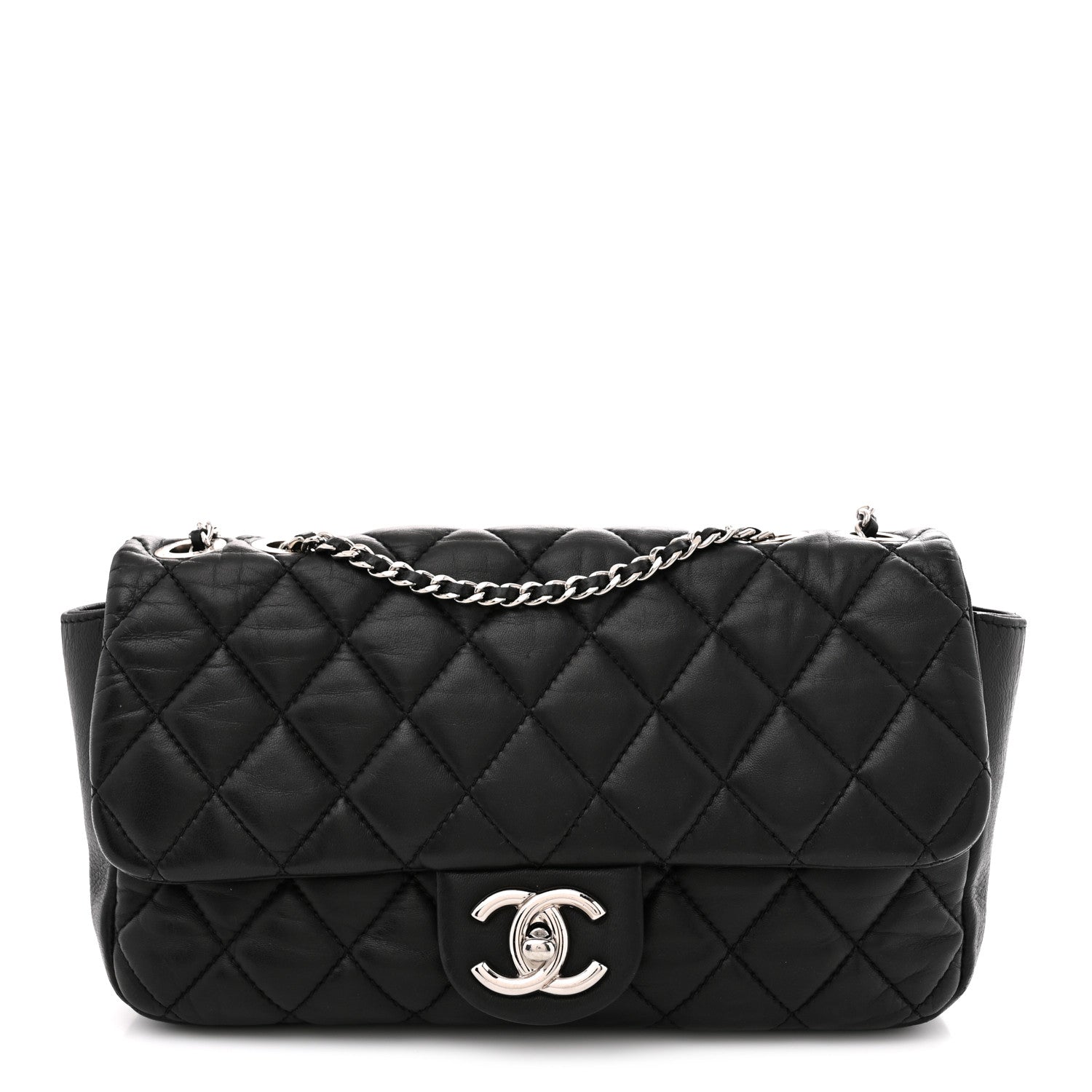 Chanel Lambskin Quilted Medium Coco Rain Flap Black 1892761 – FASHIONPHILE