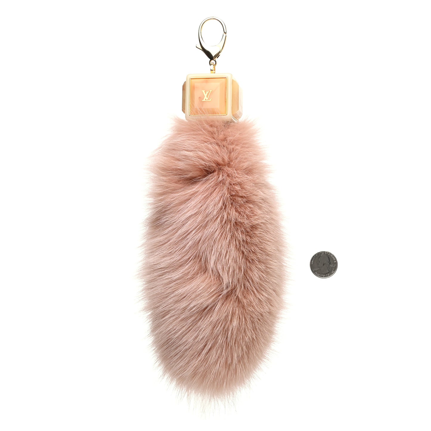 Fox Fur Foxy Key Holder Bag Charm Blush