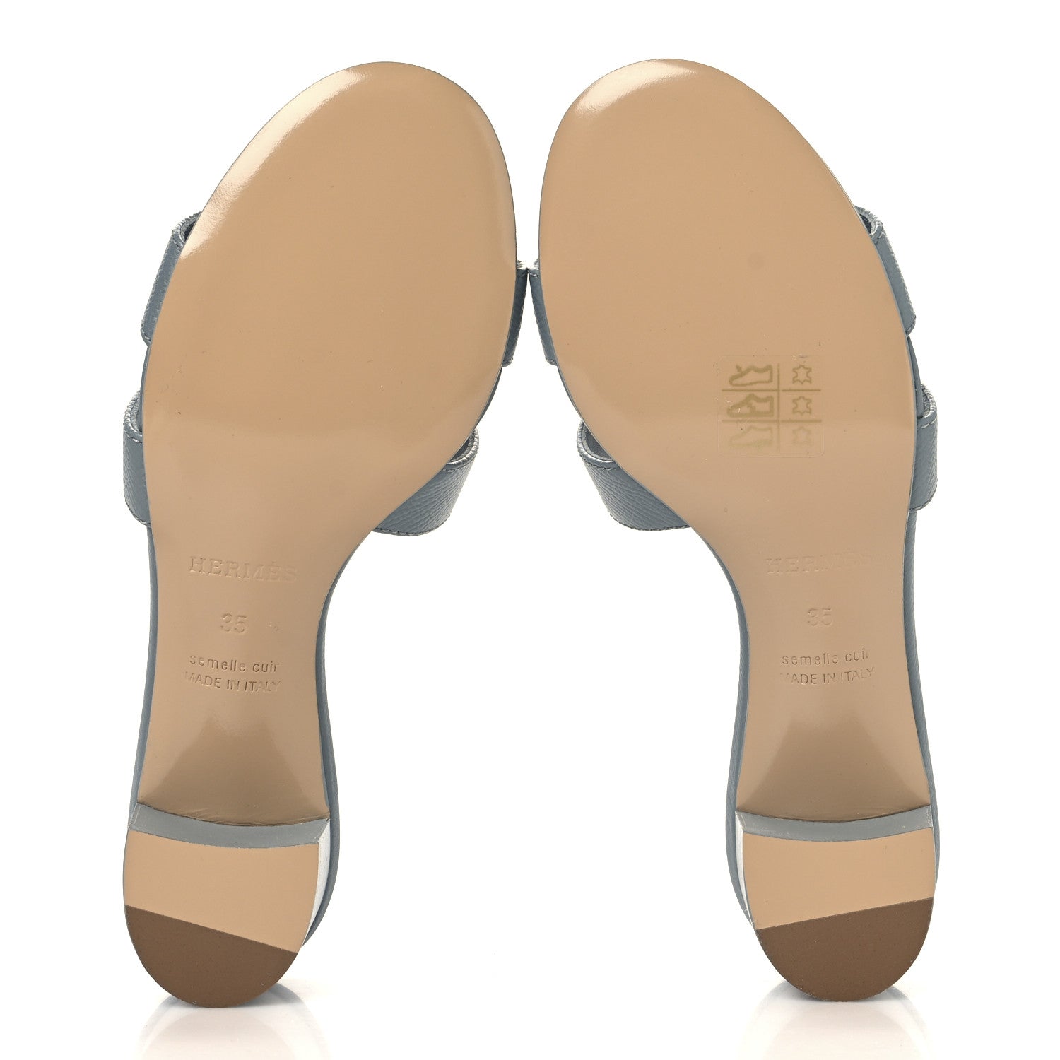 Hermes Epsom Oasis Sandals 35 Gris Antarctique 6 of 10