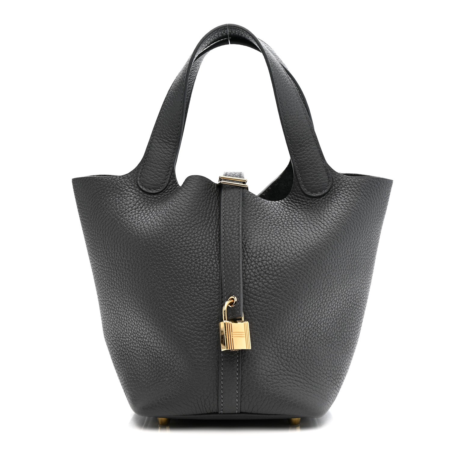 Hermes Taurillon Maurice Picotin Lock 18 PM Gris Misty 1820996
