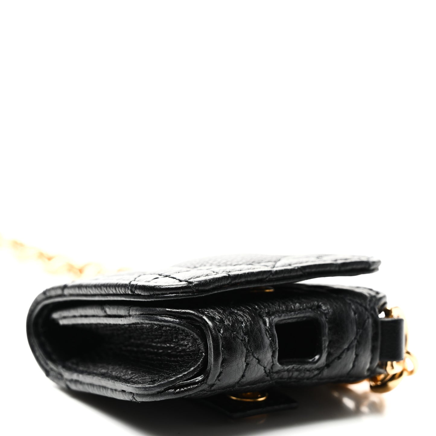 Supple Calfskin Cannage Caro Airpod Pro Case Belt 70 Black