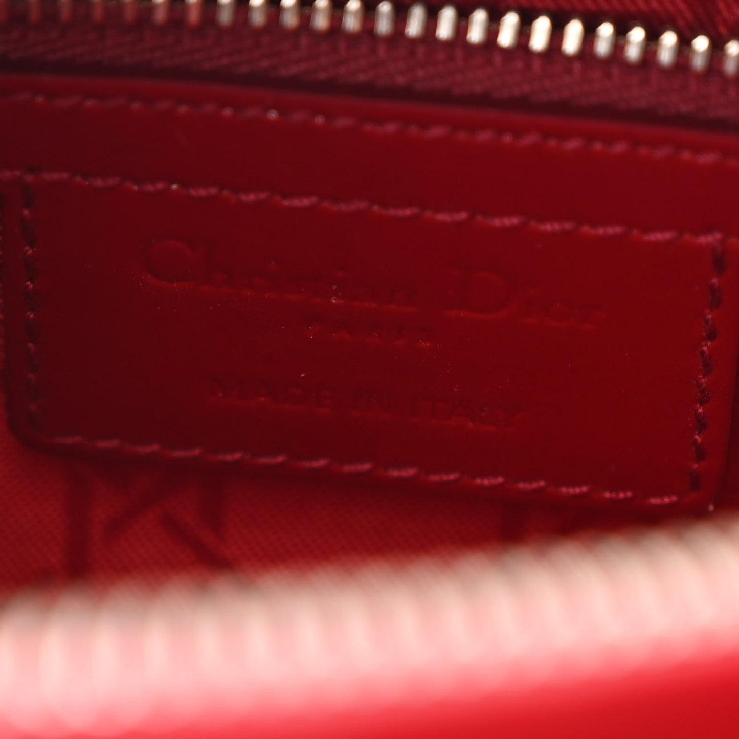 Patent Cannage Medium Lady Dior Red