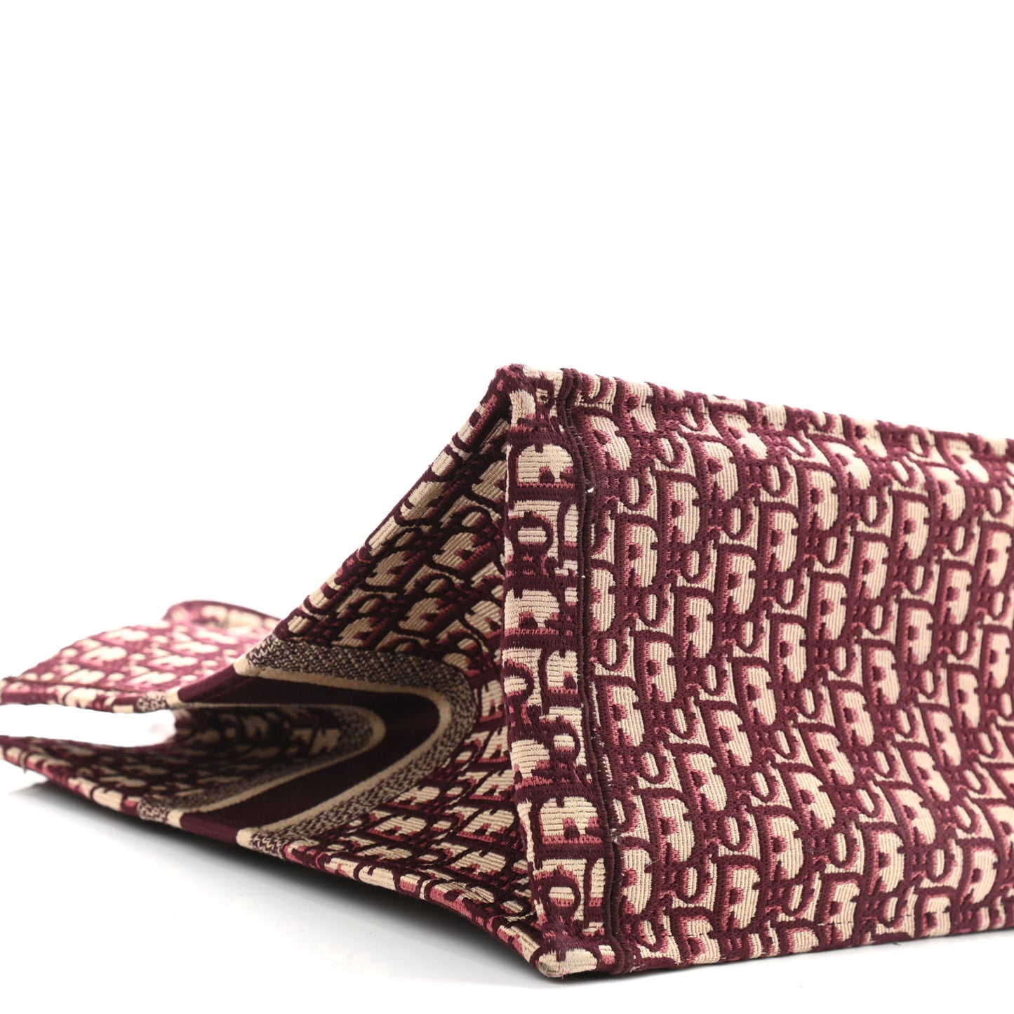 Oblique Large Book Tote Burgundy Multicolor