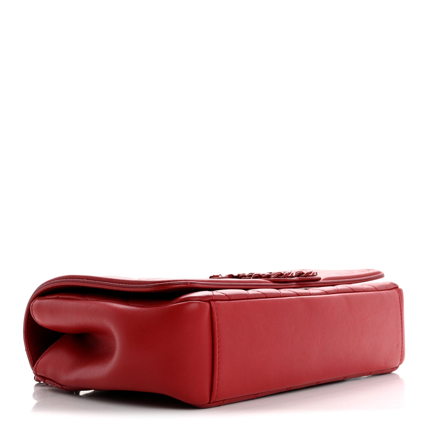 Calfskin Quilted Medium CC Filigree Flap Red