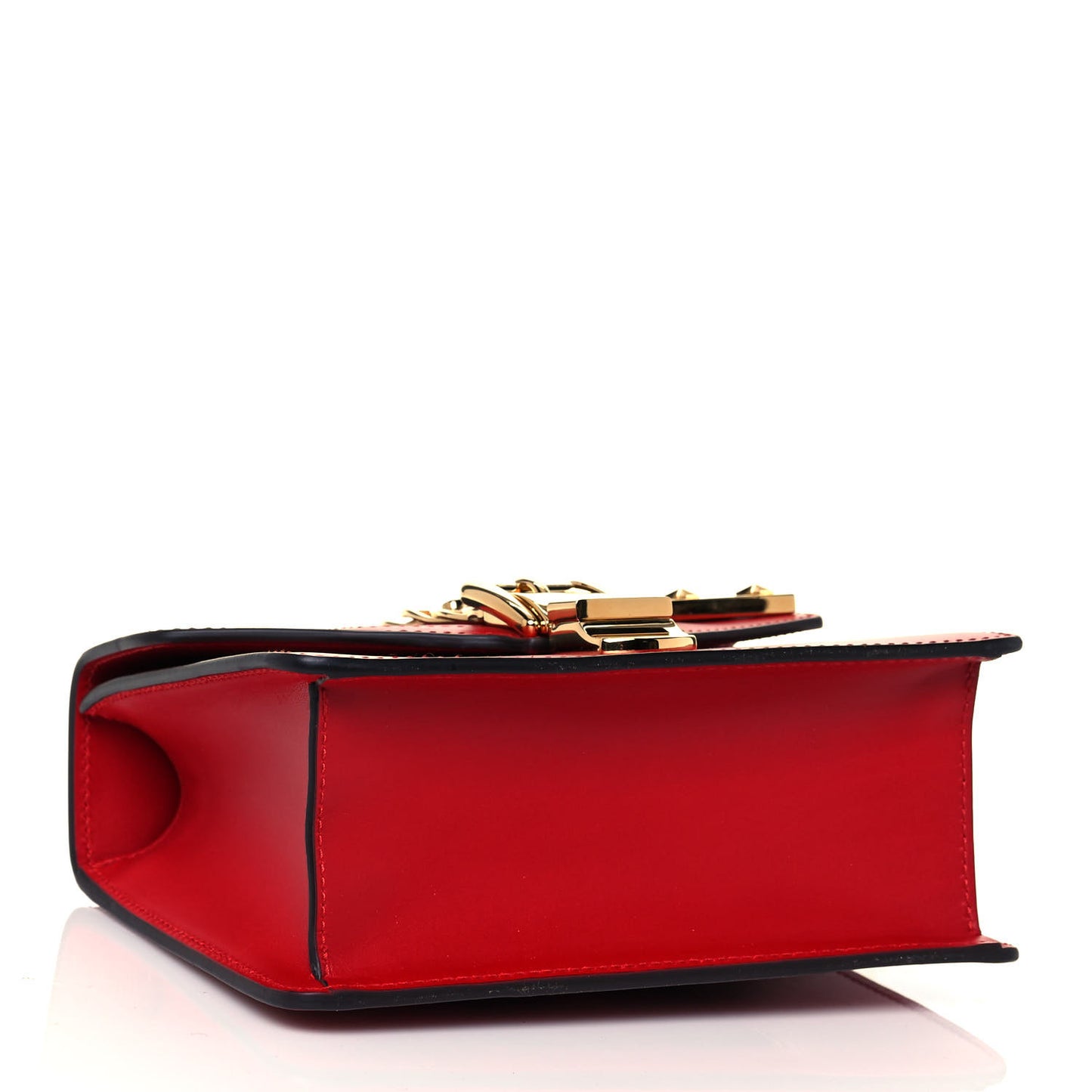 Calfskin Mini Sylvie Chain Shoulder Bag Hibiscus Red